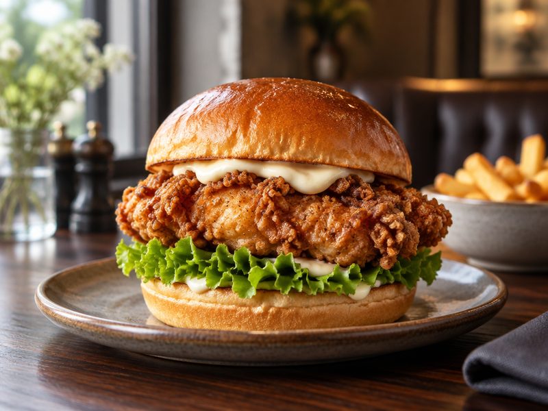 Soul Chicken Burger at Soul Music Food