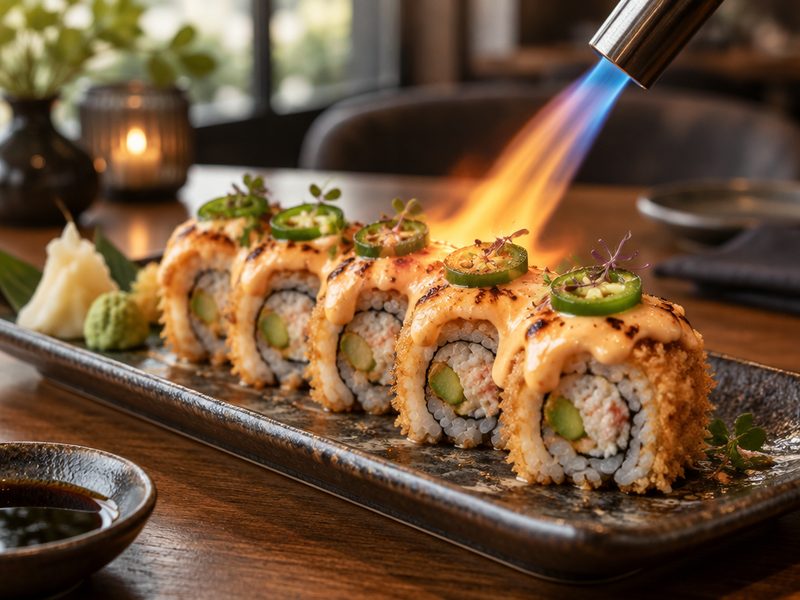 Fire Roll 8pc at Soul Music Food