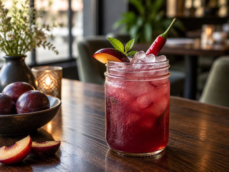 Chill & Plum Jam Jar at Soul Music Food