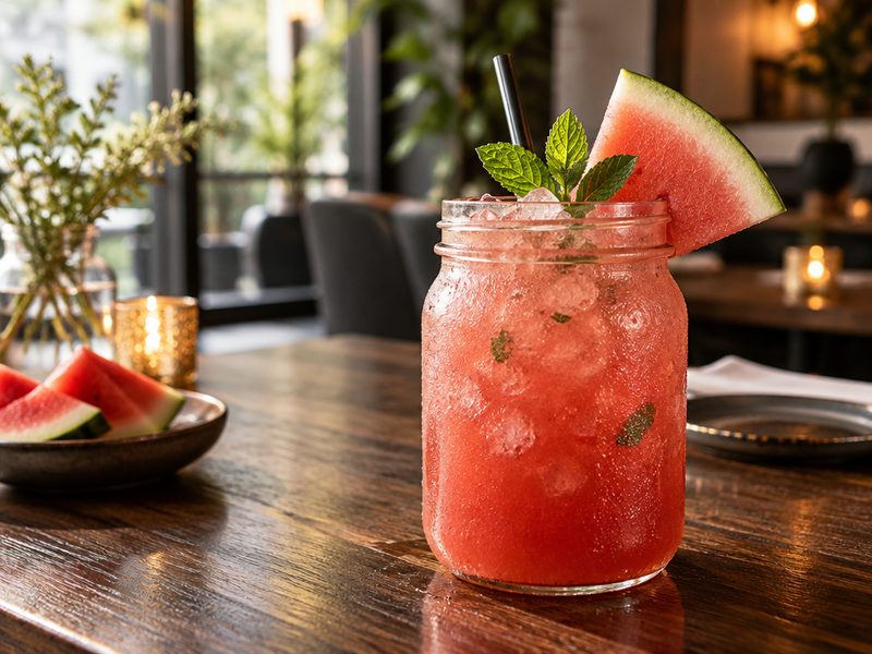 Watermelon Jam Jar at Soul Music Food