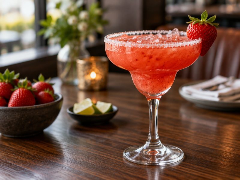 Strawberry Margarita at Soul Music Food