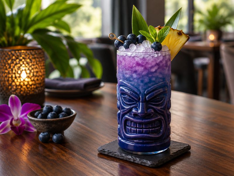Blue Mermaid Tiki at Soul Music Food